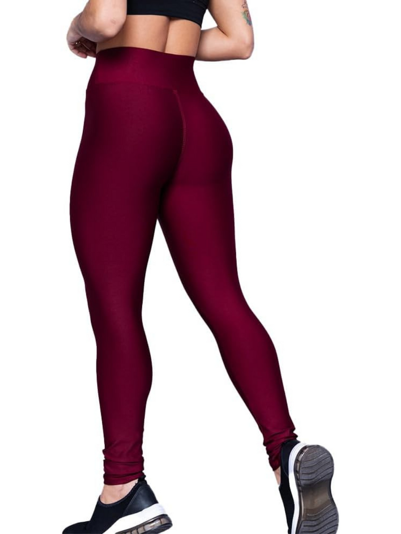 Calça Legging Fitness Feminina Academia Vinho