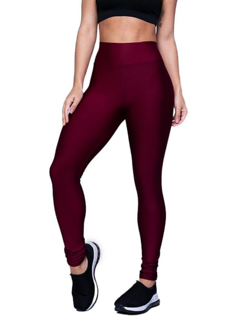Calça Legging Fitness Feminina Academia Vinho