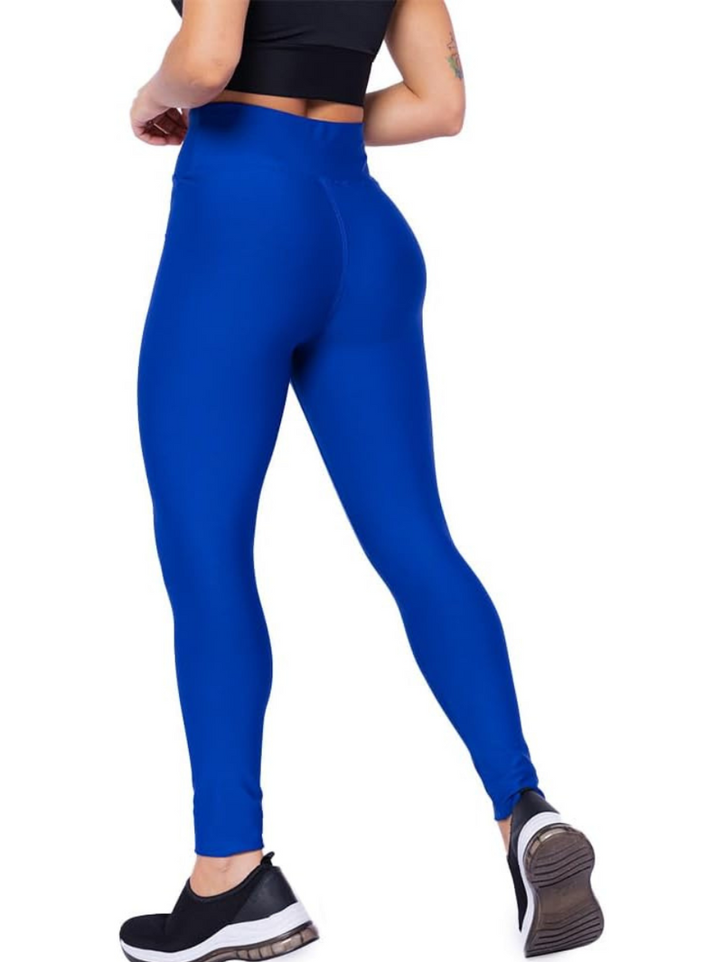 Calça Legging Fitness Feminina Academia Azul