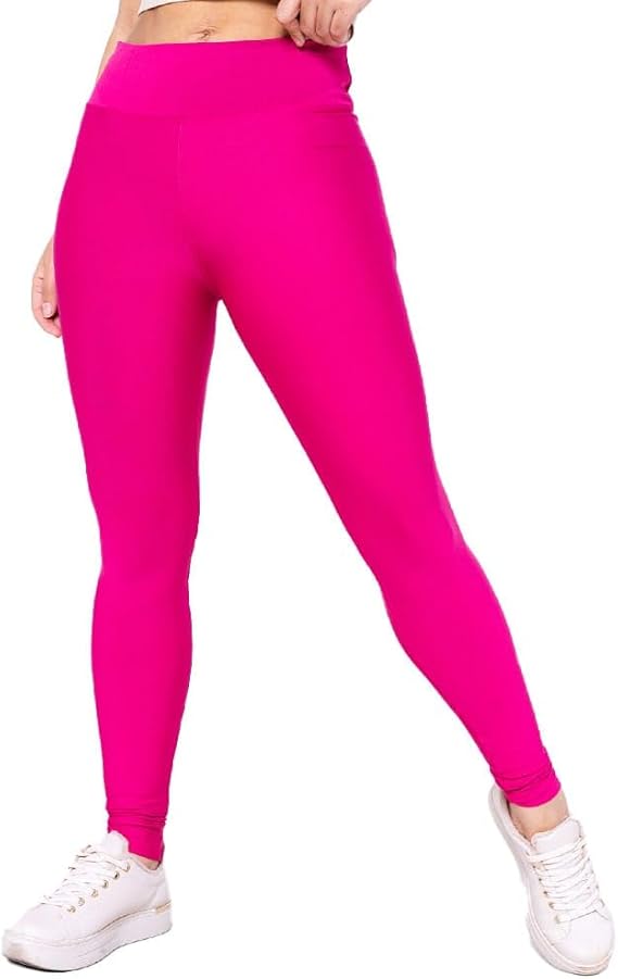 Calça Legging Fitness Feminina Academia Rosa